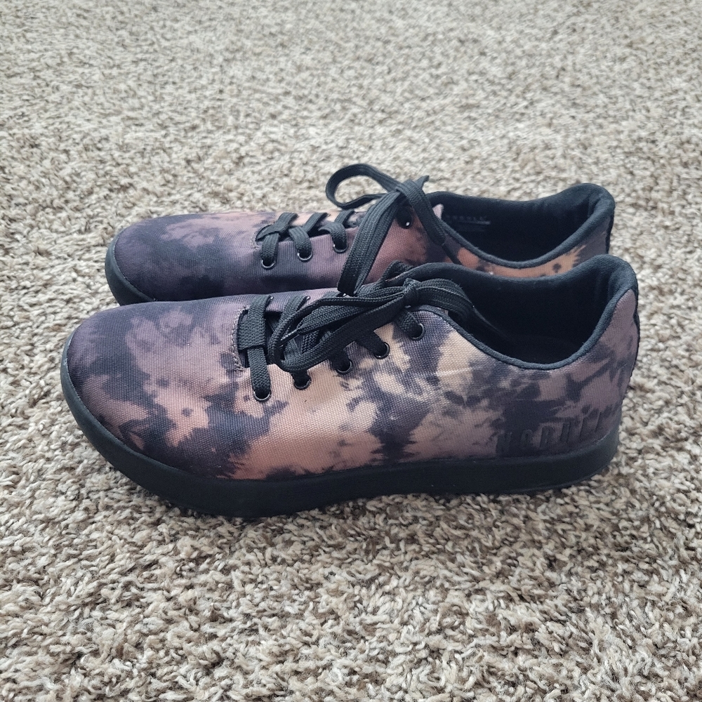 NOBULL Pink and Black Tie-Dye Athletic Shoes